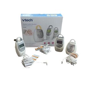 Vtech Digital White Audio Monitor with 2 Parent Units